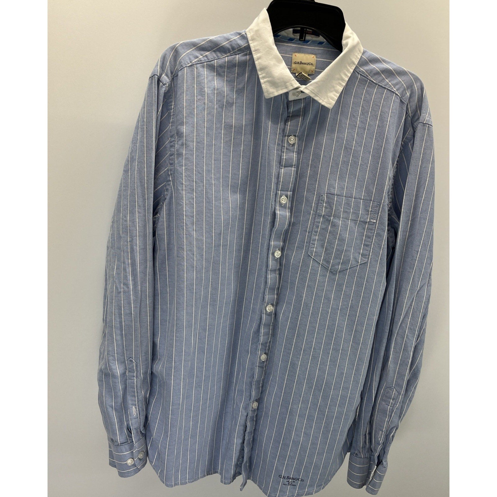 G.h. Bass & Co Ivy Oxford 40’s Longsleeve Button Up Slim Fit Shirt Size Large