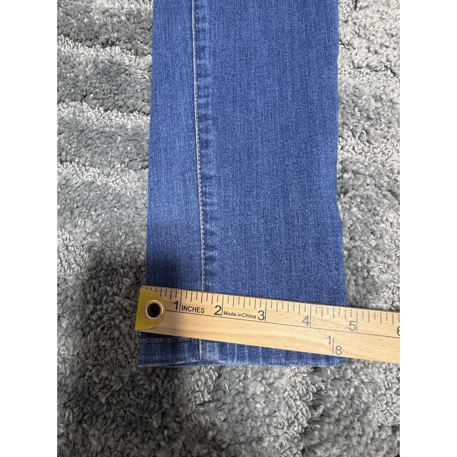 Wax Jeans Women's Factory Distressed Y2K Stretch Skinny Med Wash Overalls Size M