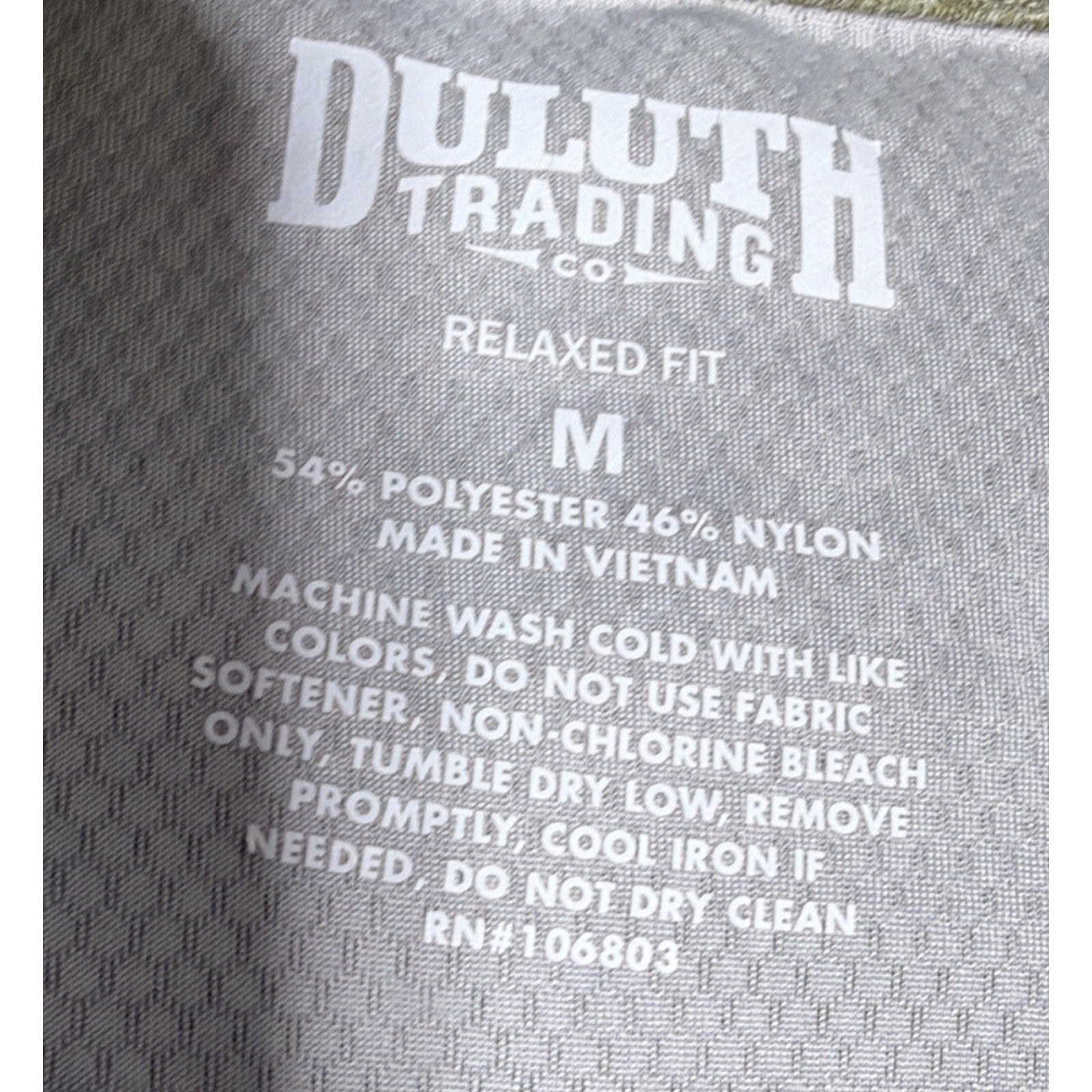 Duluth Trading Company Olive Green Short Sleeve Polo Shirt Size M Men’s