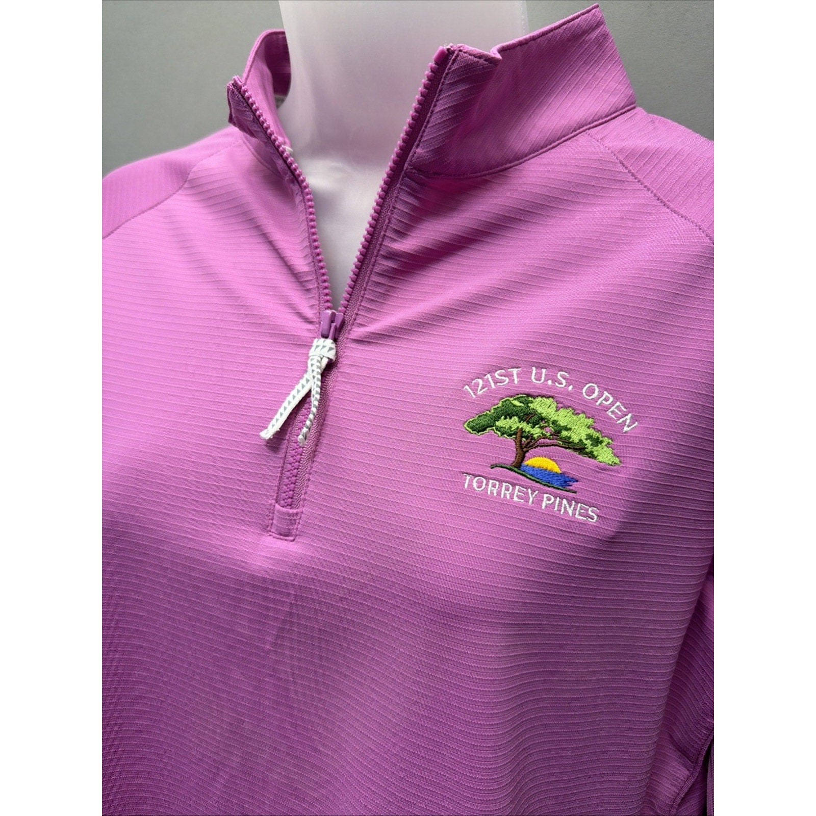 BETTE & COURT Golf Torrey Pines 121st U.S. Open 1/4 Zip Womens Top L Pink Excell