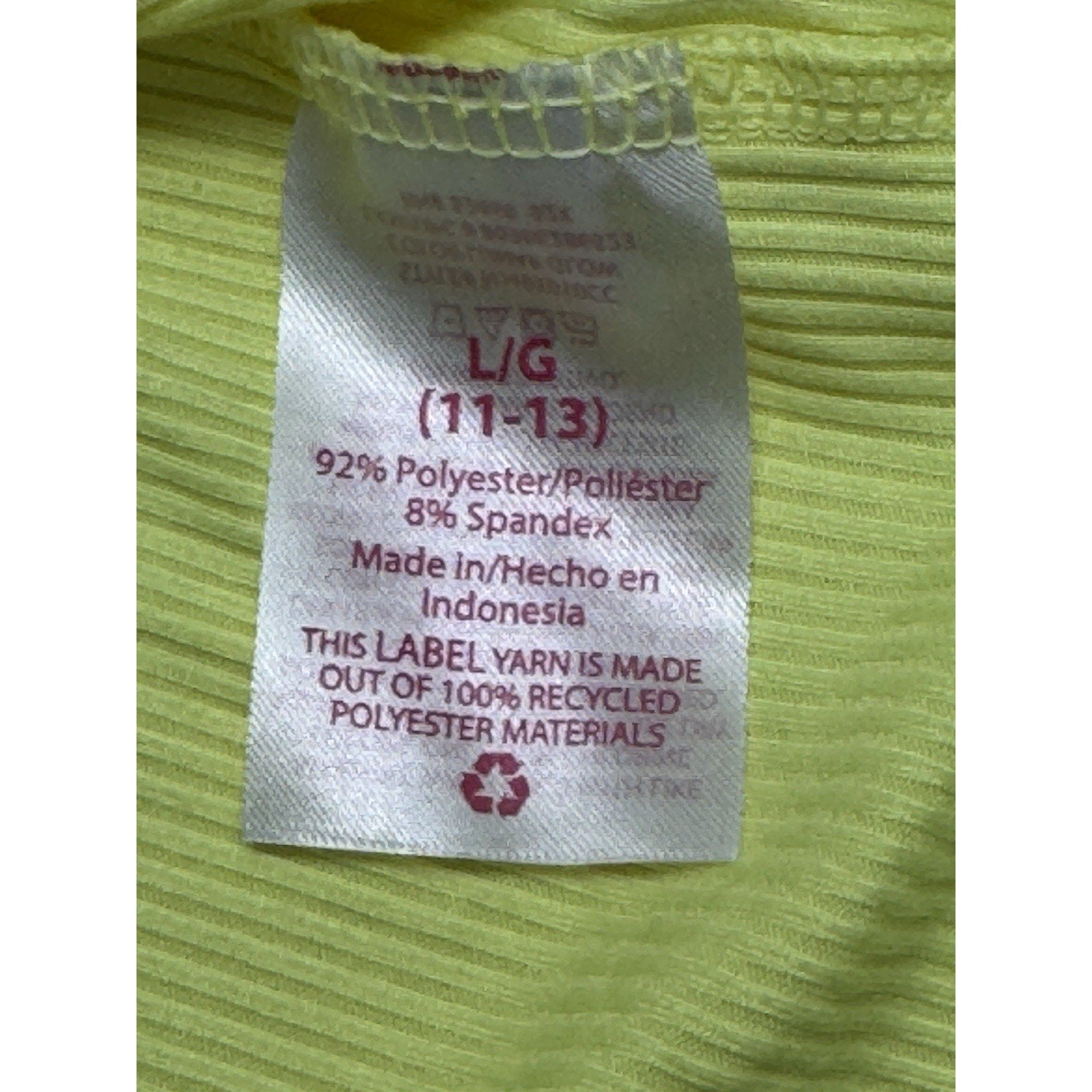 No Boundaries Women's Juniors Sleeveless Mock Neck Neon Yellow Top Size Medium