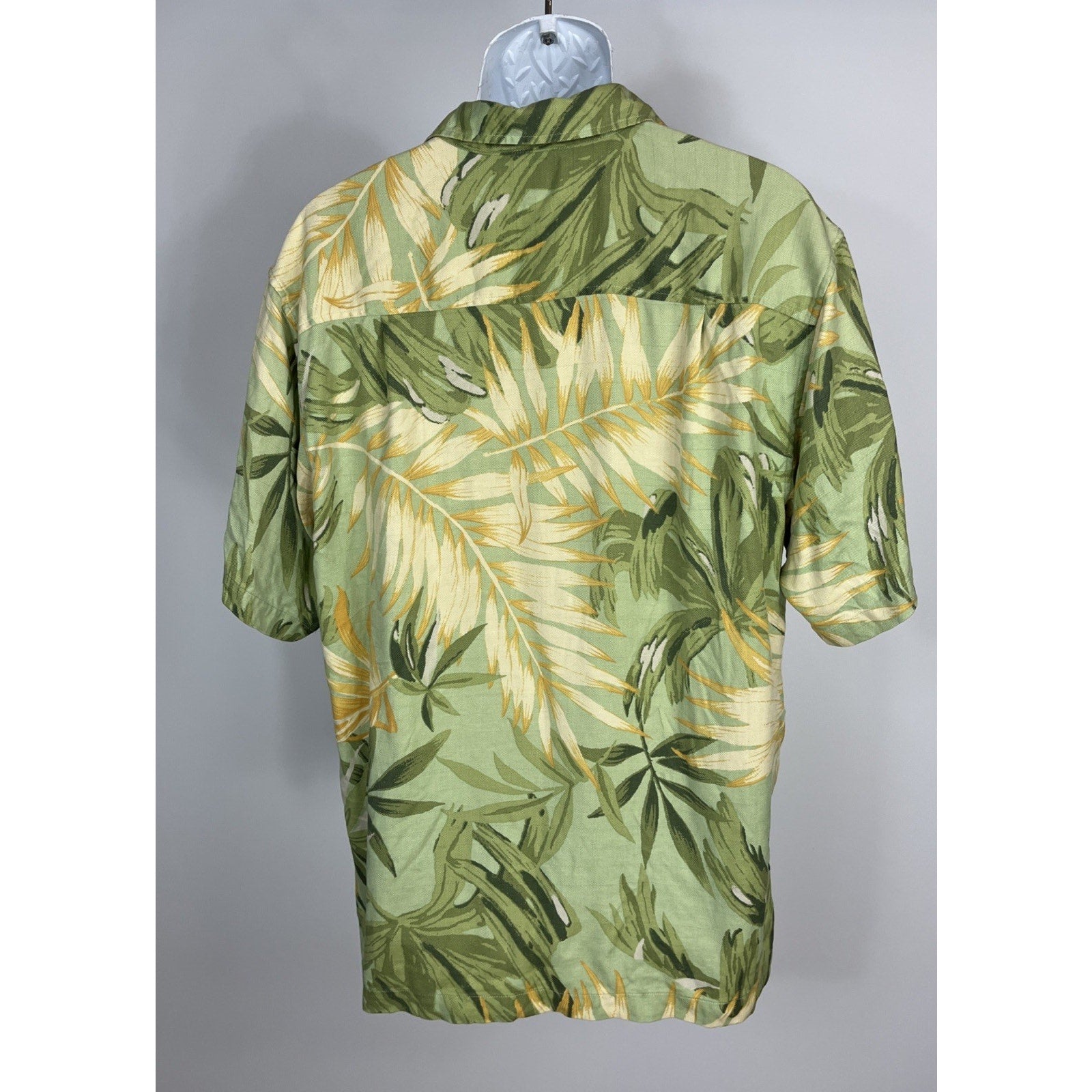 IZOD GOLF 100% Washable Silk Camp Tropicabana Aloha Shirt Casual Mens Large