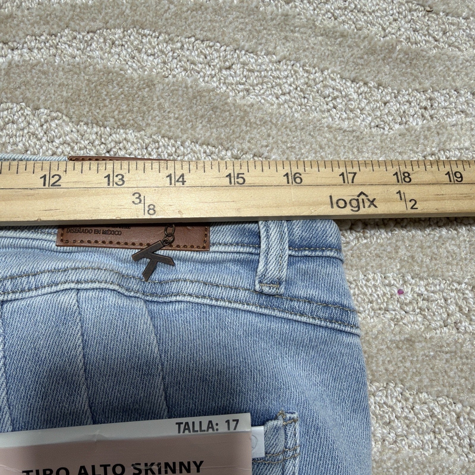 KOKO High Rise Skinny Jeans Womens Size 17 Blue Denim Juniors Distressed