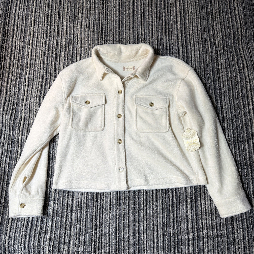 NWT Altar’d State Cream Oversized Super Soft Shacket Size Medium