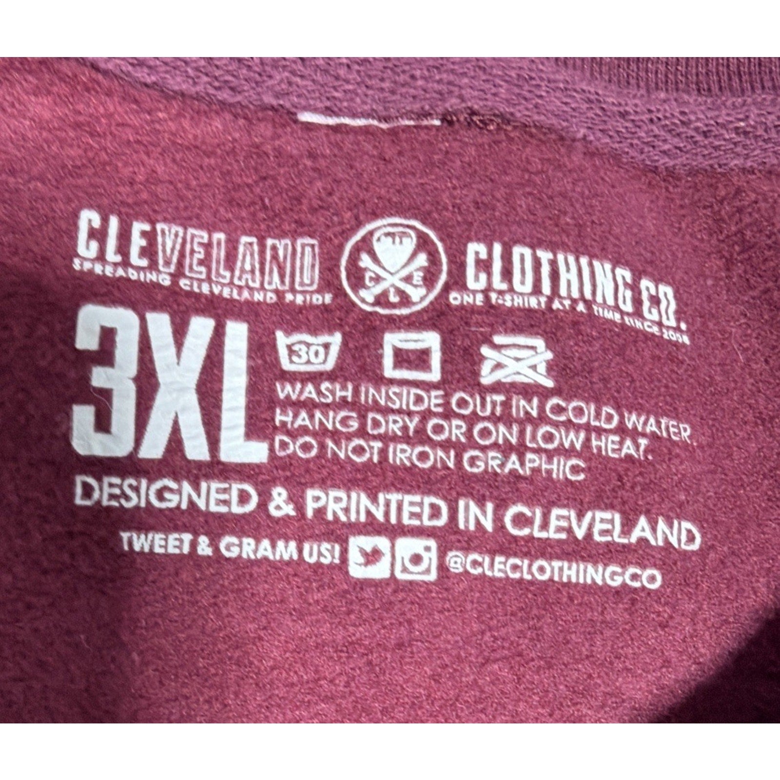 Cleveland Cavaliers NBA Basketball Crew Fleece 3XL Red Cleveland Clothing Co.