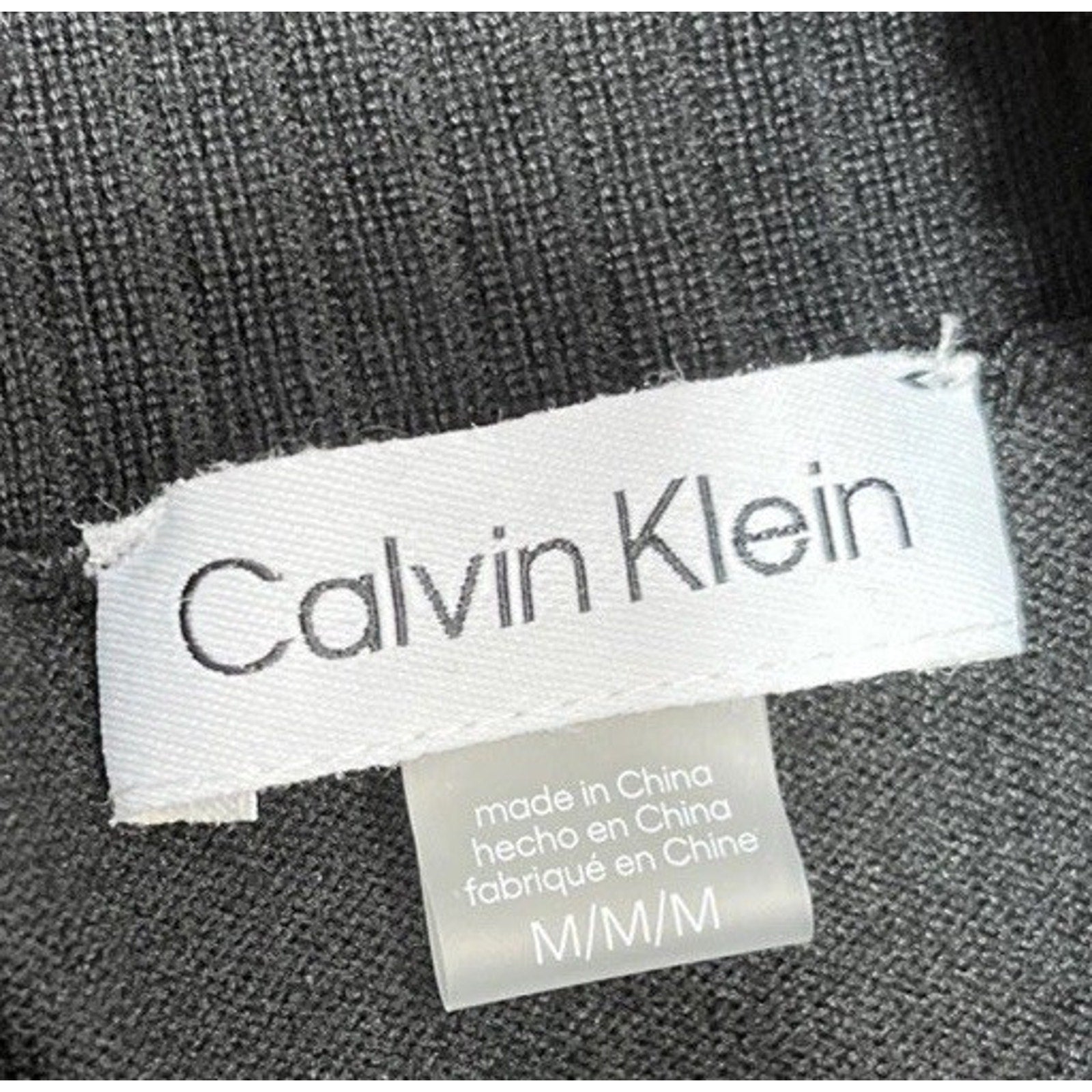Calvin Klein Women Embellished Turtle Neck Sweater Black Dress Size M