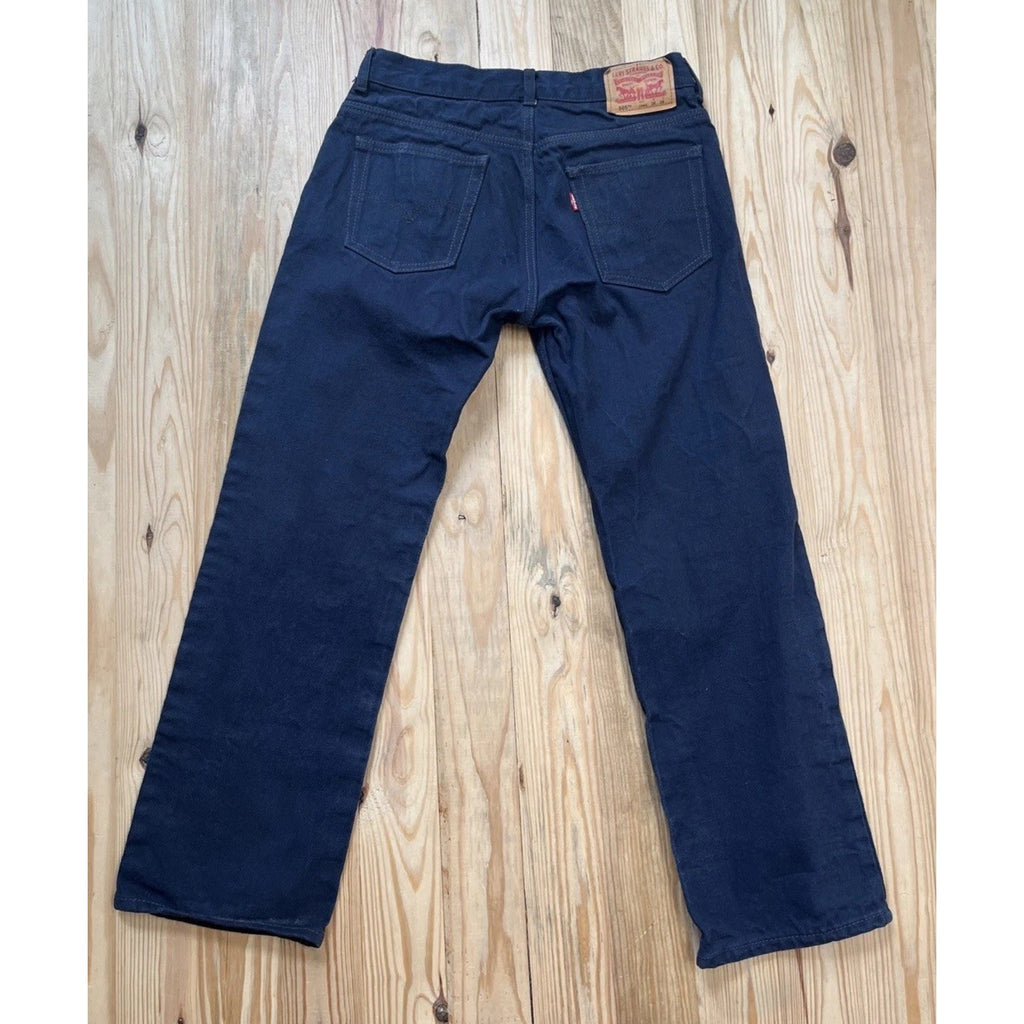 Levi's 505 Regular Fit Overdyed Jeans Men's 28x28 Dark Blue Denim