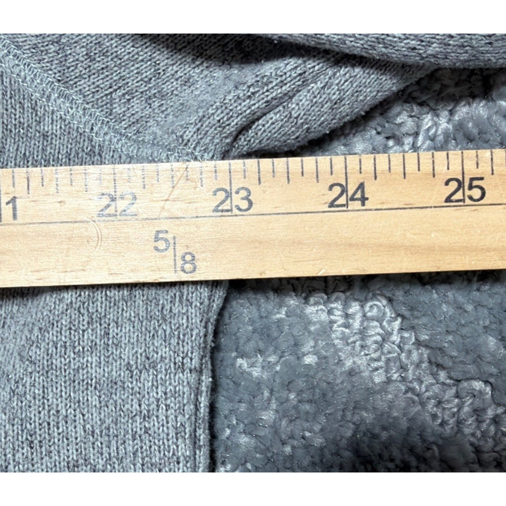 GH Bass & Co Men's Size XL 1/4 Button Knit Sweater Heathered Gray Sherpa Collar