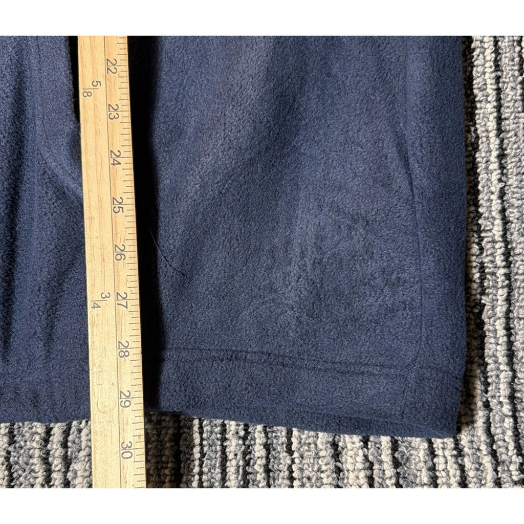 Burnside Polar Fleece Quarter-Zip Scuba Hooded Pullover Navy Blue XL New