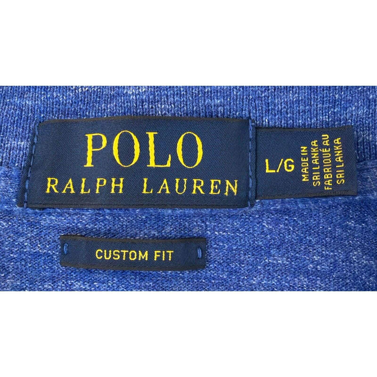 Polo Ralph Lauren Custom Fit Men’s Heather Blue Polo Shirt Size Large