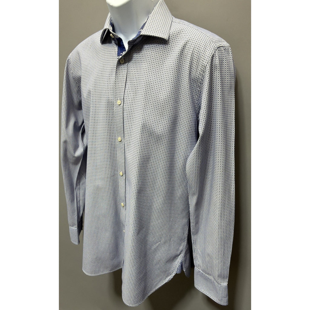 Ted Baker Endurance Shirt Mens 15 32/33 Button Down Long Sleeve Blue Plaid