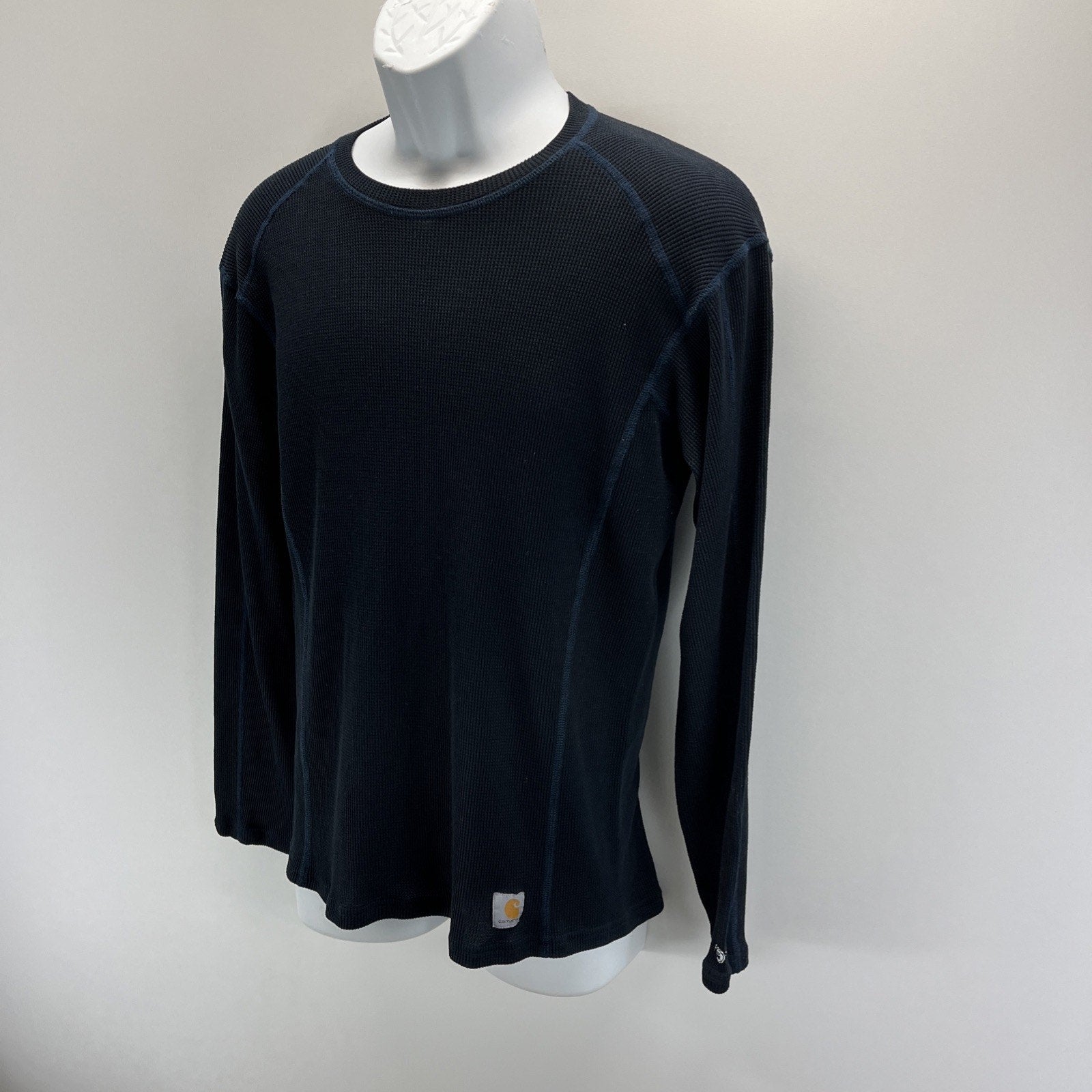 Carhartt Shirt Men XL Blue Sweatshirt Pullover Crewneck Polyester Thermal