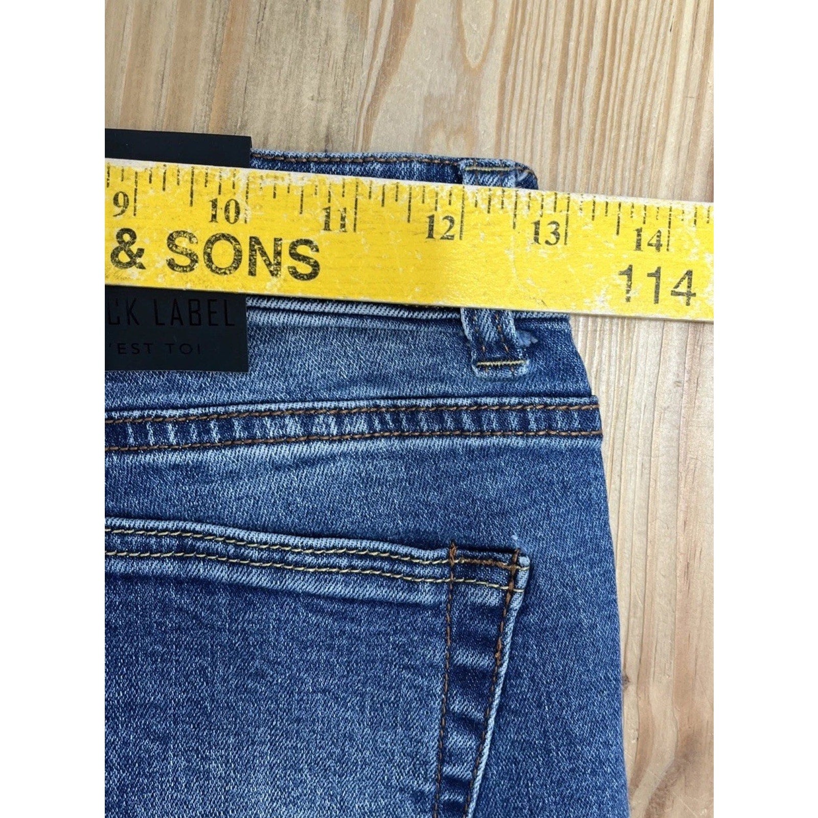 C'est Toi Black Label Womens Jeans 3/27 Mid Rise Slim Straight Frayed Hem NWT