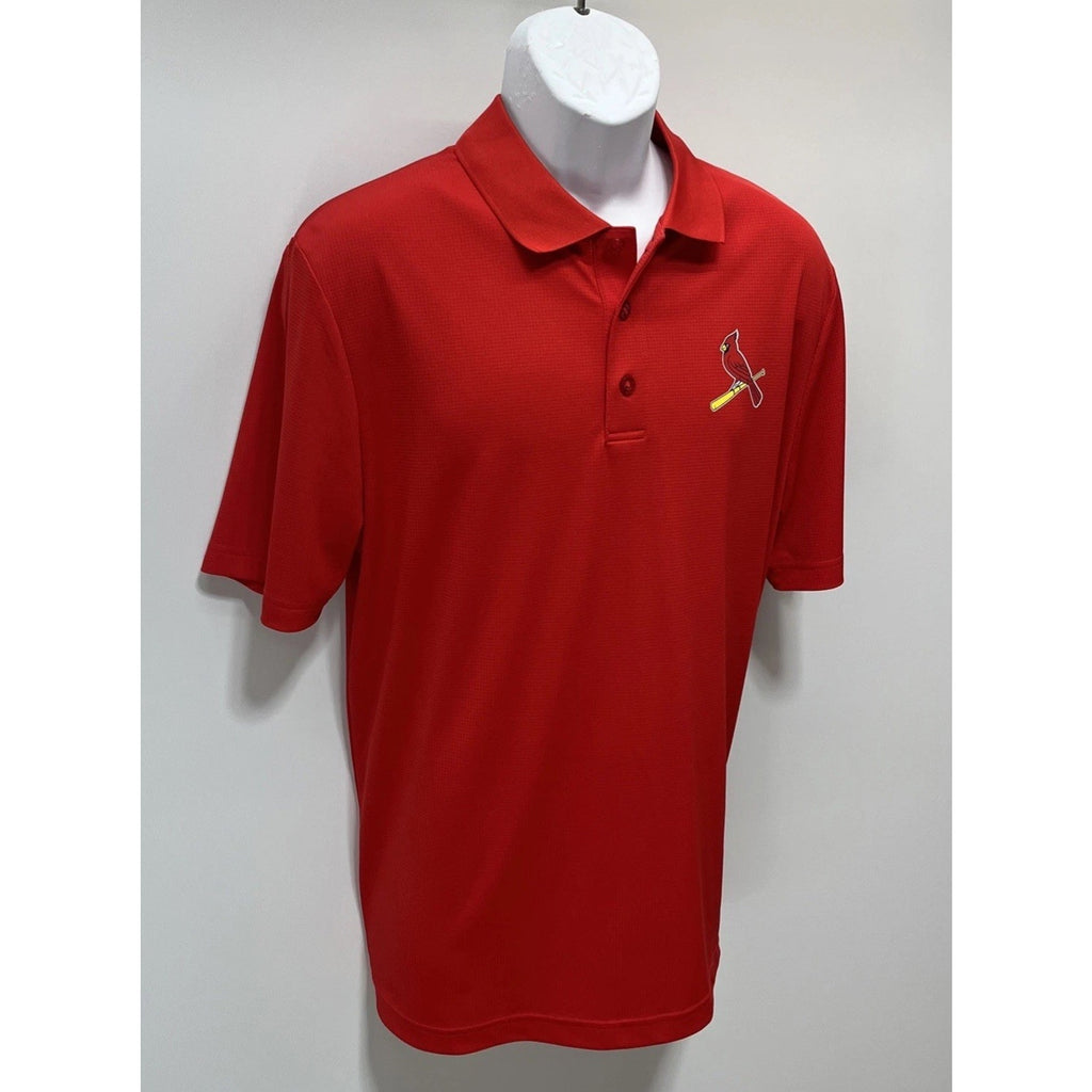 St. Louis Cardinals Mens Polo Shirt TX3 Cool MLB Red Large
