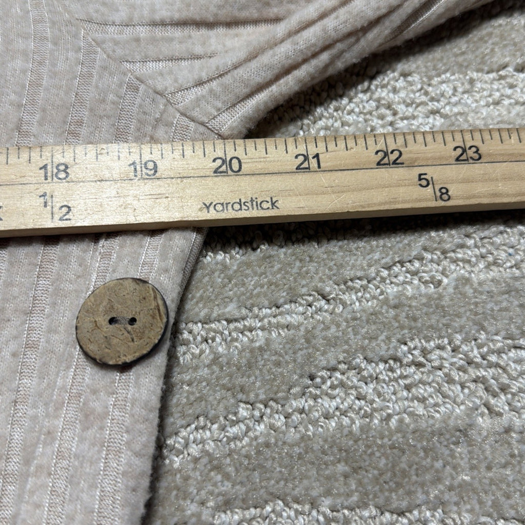 OFEEFAN Women’s Long Sleeve Ribbed Tunic Dress Side Buttons Soft Size Medium