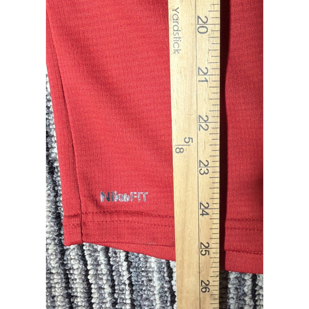 Nike Fit Dry Boys 1/4 Zip Long Sleeve Mock Neck Red/Navy Pullover Sz XL