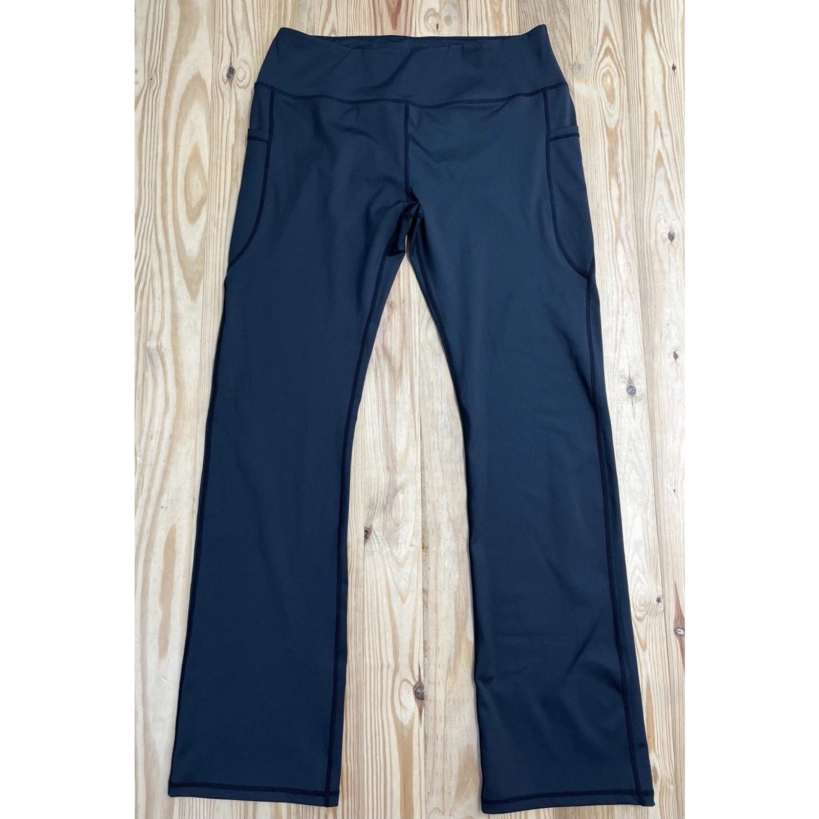 Zeronic Yoga Pants (Womens Size XXXL Black Stretch, Flared, Pull-On Pockets