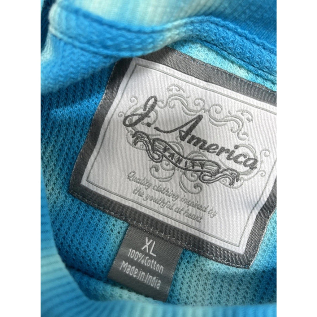 Great Smoky Mountains Womens XL Tye DYe Long Sleeve Tshirt Top Blue