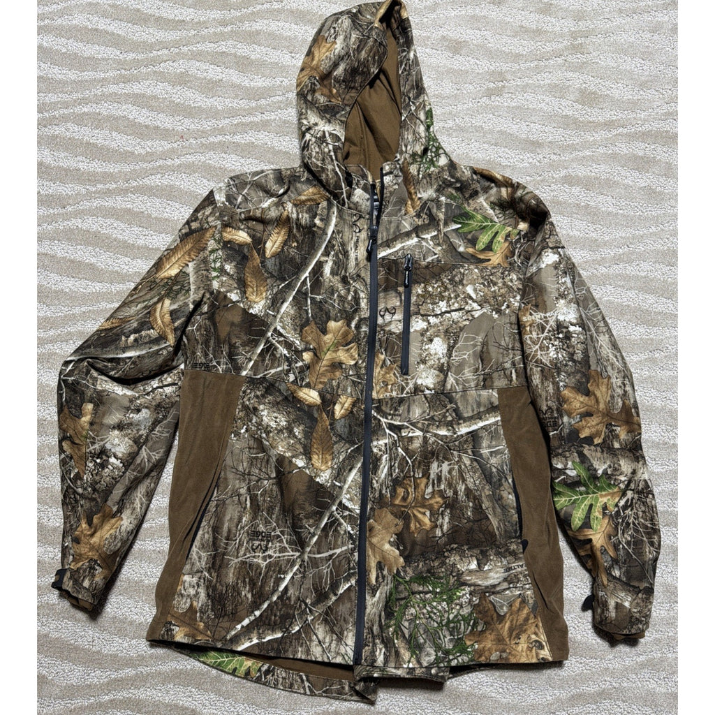 Jacket Mens Real Tree L Edge Scent Factor Camo Hunting Outdoor Gear Full Zip