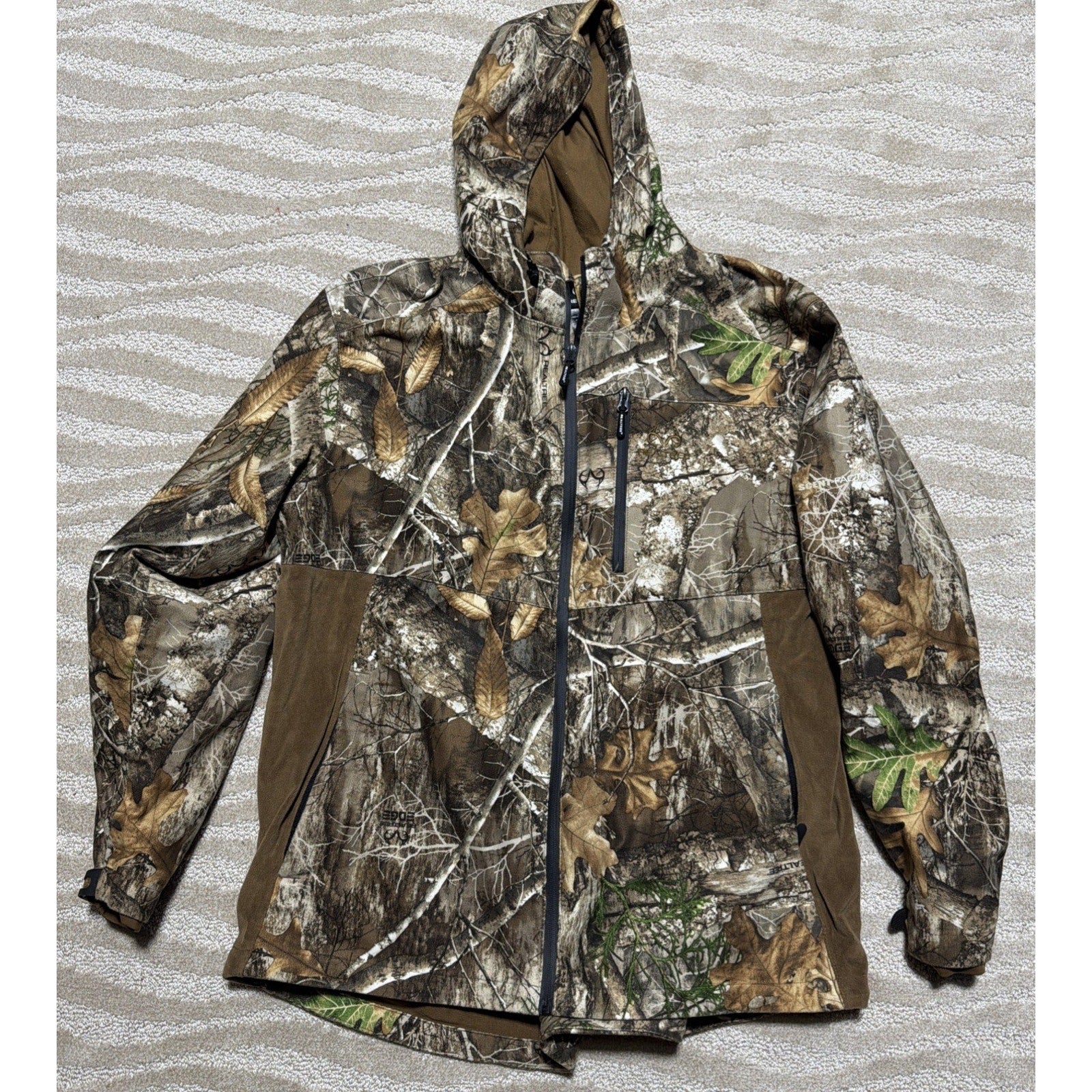 Jacket Mens Real Tree L Edge Scent Factor Camo Hunting Outdoor Gear Full Zip