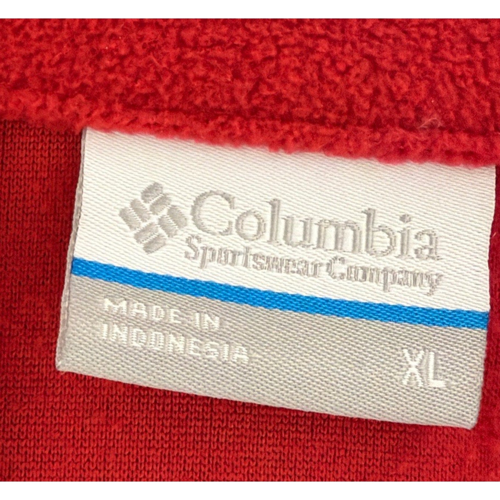 Columbia Ole Miss Rebels 1/4 Zip Fleece Pullover Red Women’s XL Embroidered Logo