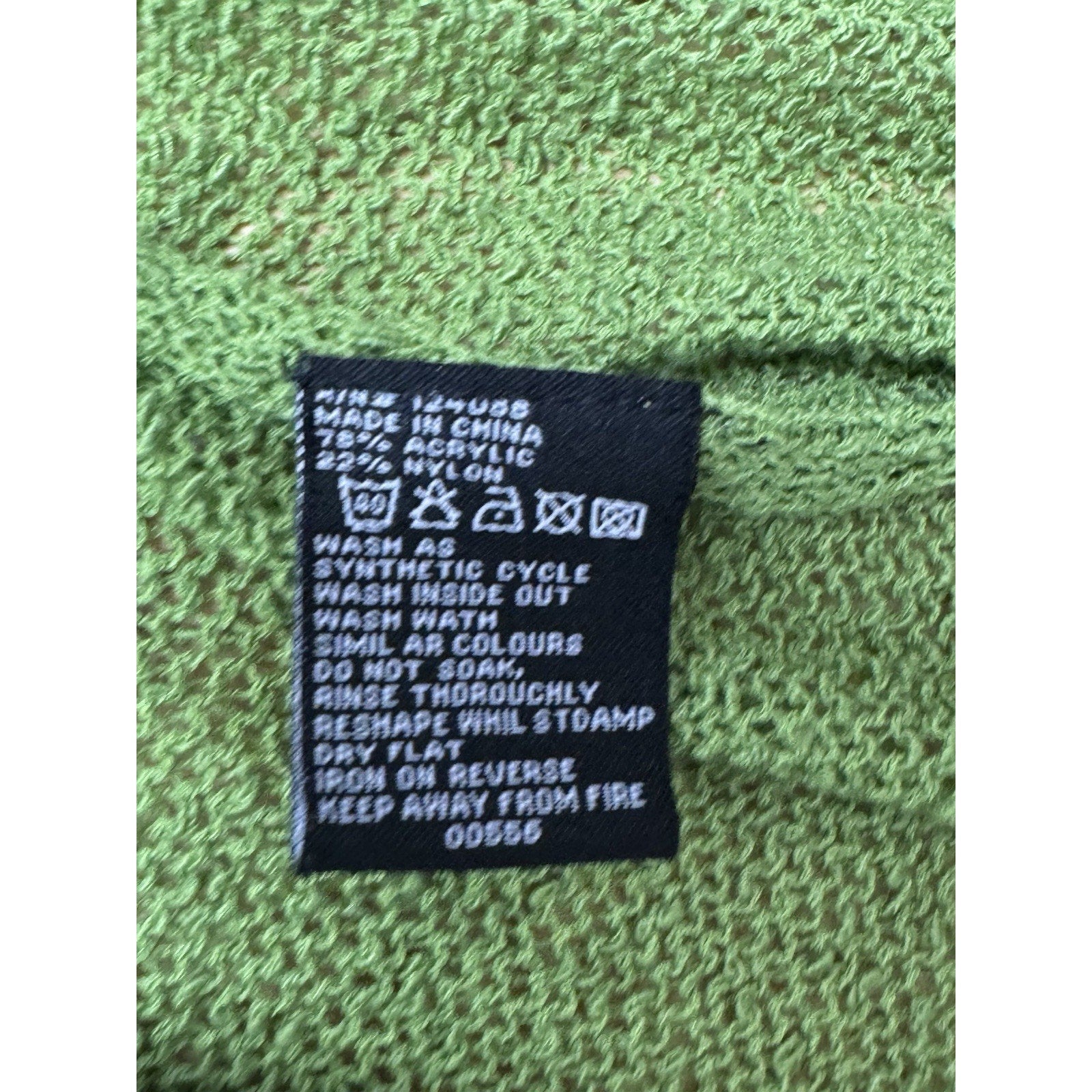 MECHANT Open Knotted Shawl Sweater Green Boho Hippie Women’s Size Small