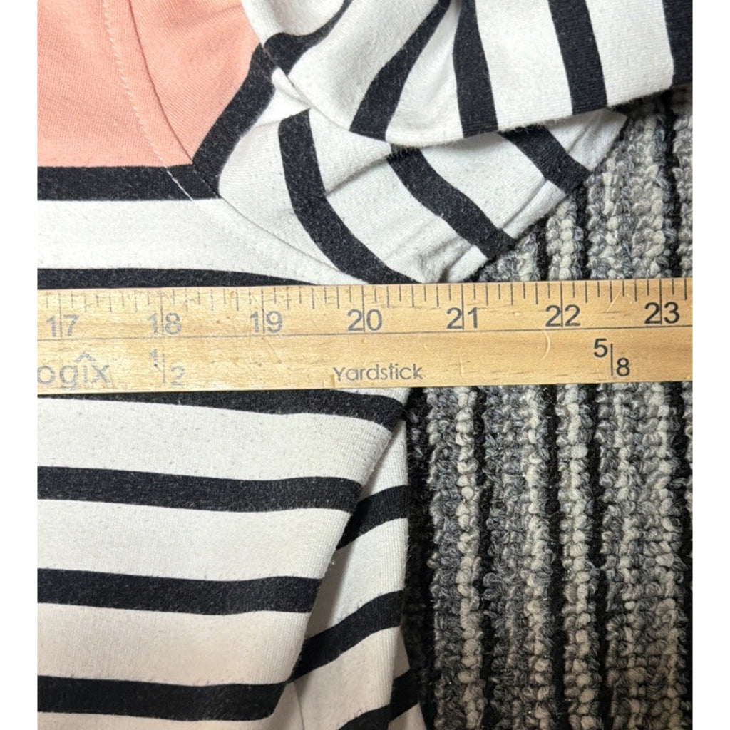 TALBOTS Colorblock Half Button Pullover Sweatshirt Top Pockets Size L Stretch