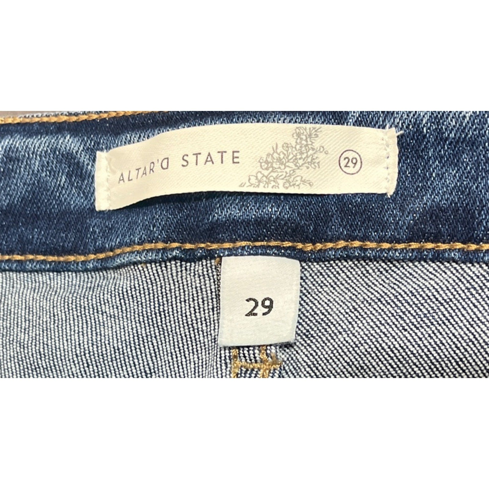 altar'd state button front skinny jeans size 29x27 stretch raw hem