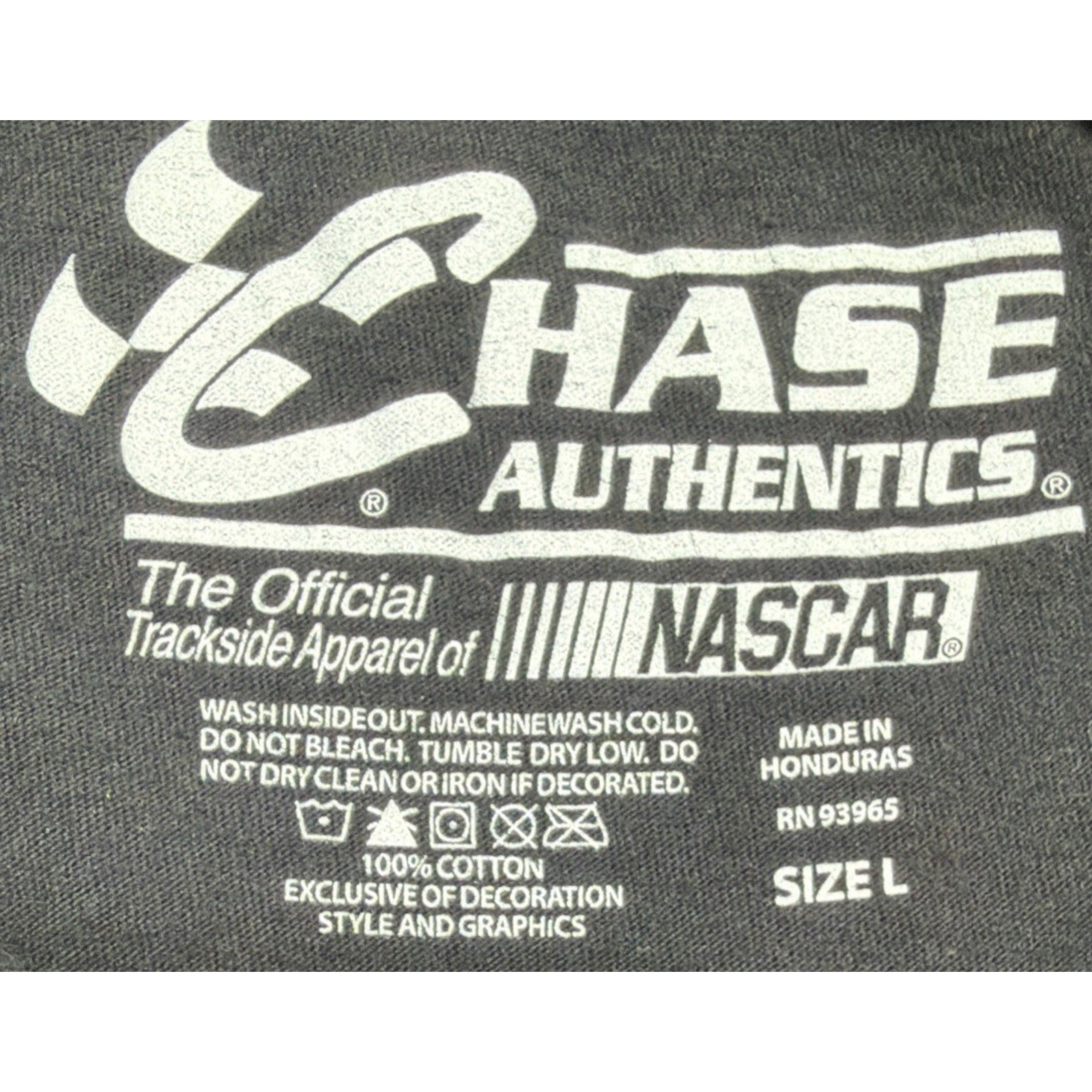 Chase Authentics Clint Bowyer Waltrip Racing Nascar T-Shirt Men’s L Black #15
