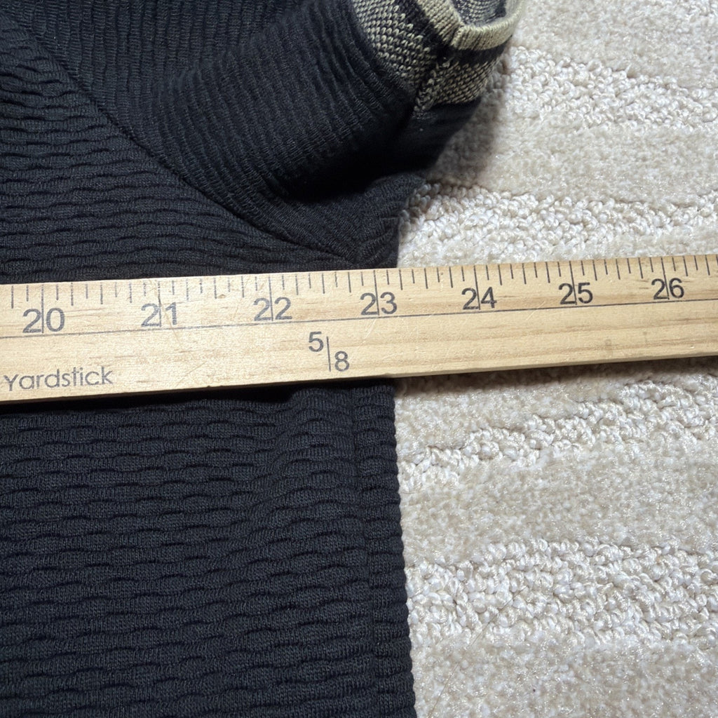 Mens DKNY Black 1/4 Zip Polo Size Large