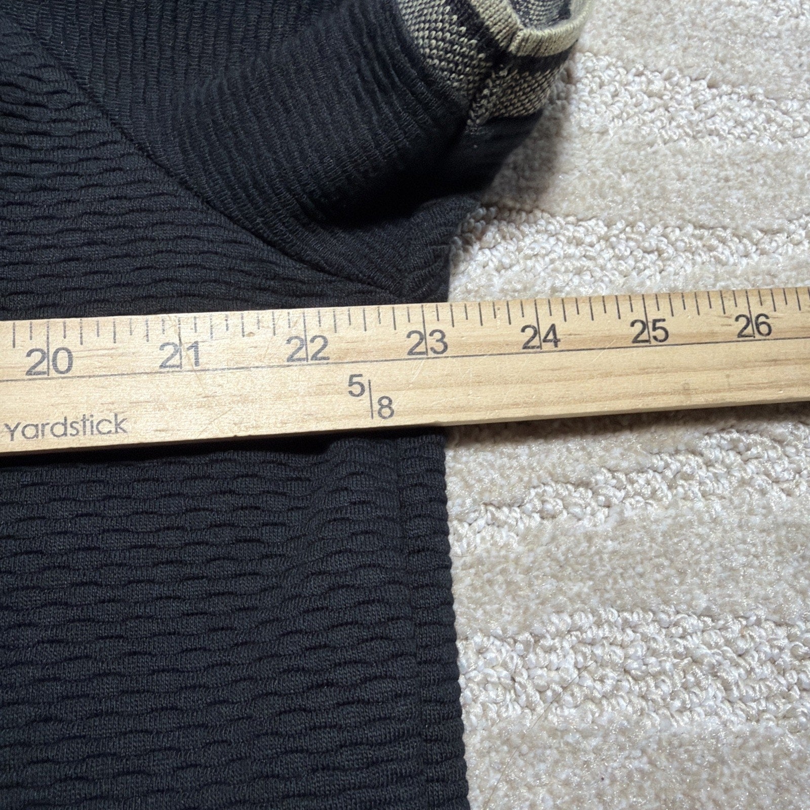 Mens DKNY Black 1/4 Zip Polo Size Large