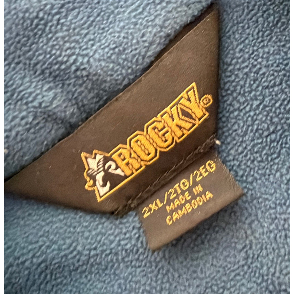 ROCKY Brands Shirt Men's Long Sleeve High Neck 1/4 Zip Pullover Blue XXL