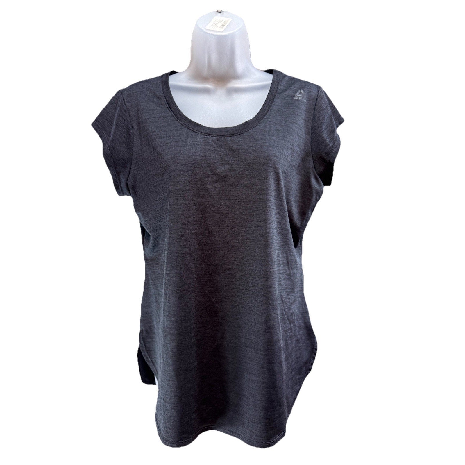 Reebok Athletic Activewear Gray Women's Short Sleeve Shirt Size M