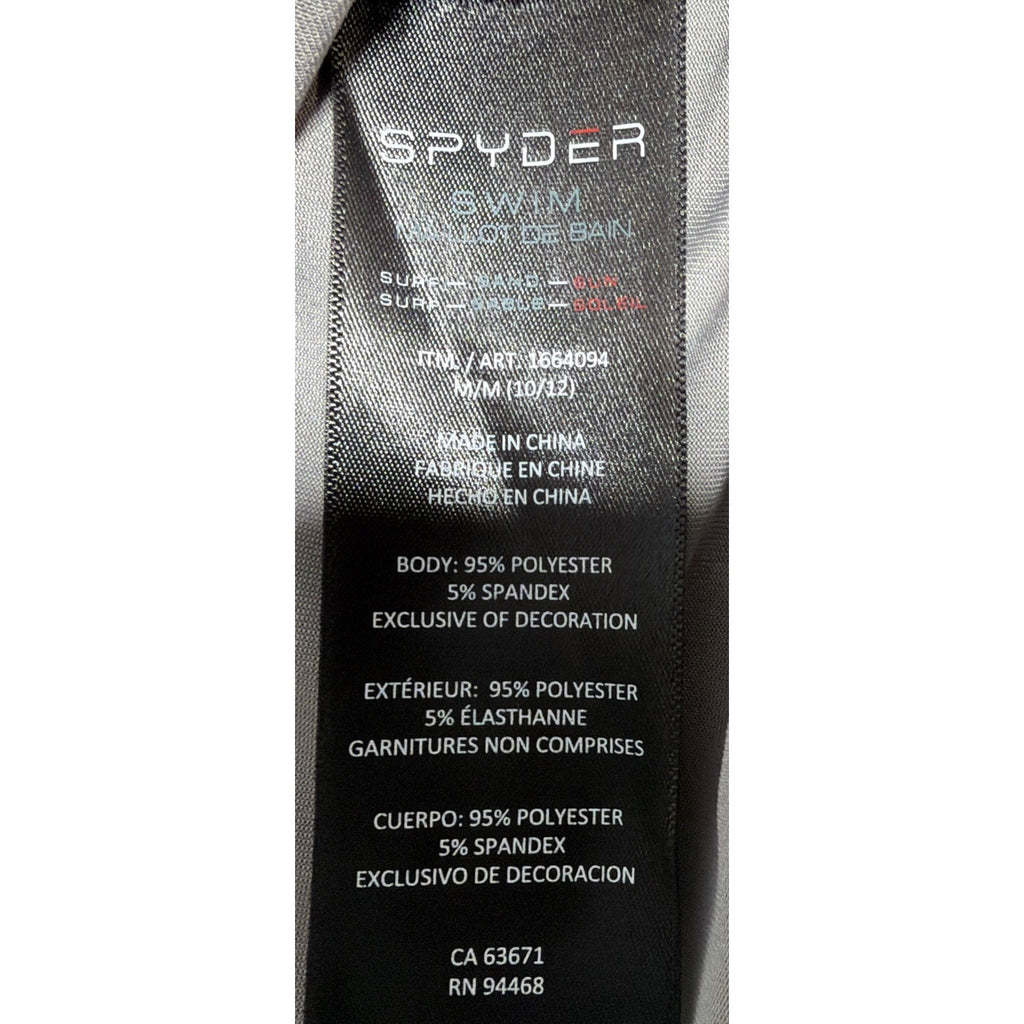 SPYDER Size M Boy Gray Stretch Crew Neck Long Sleeve Breathable Athletic Top 826