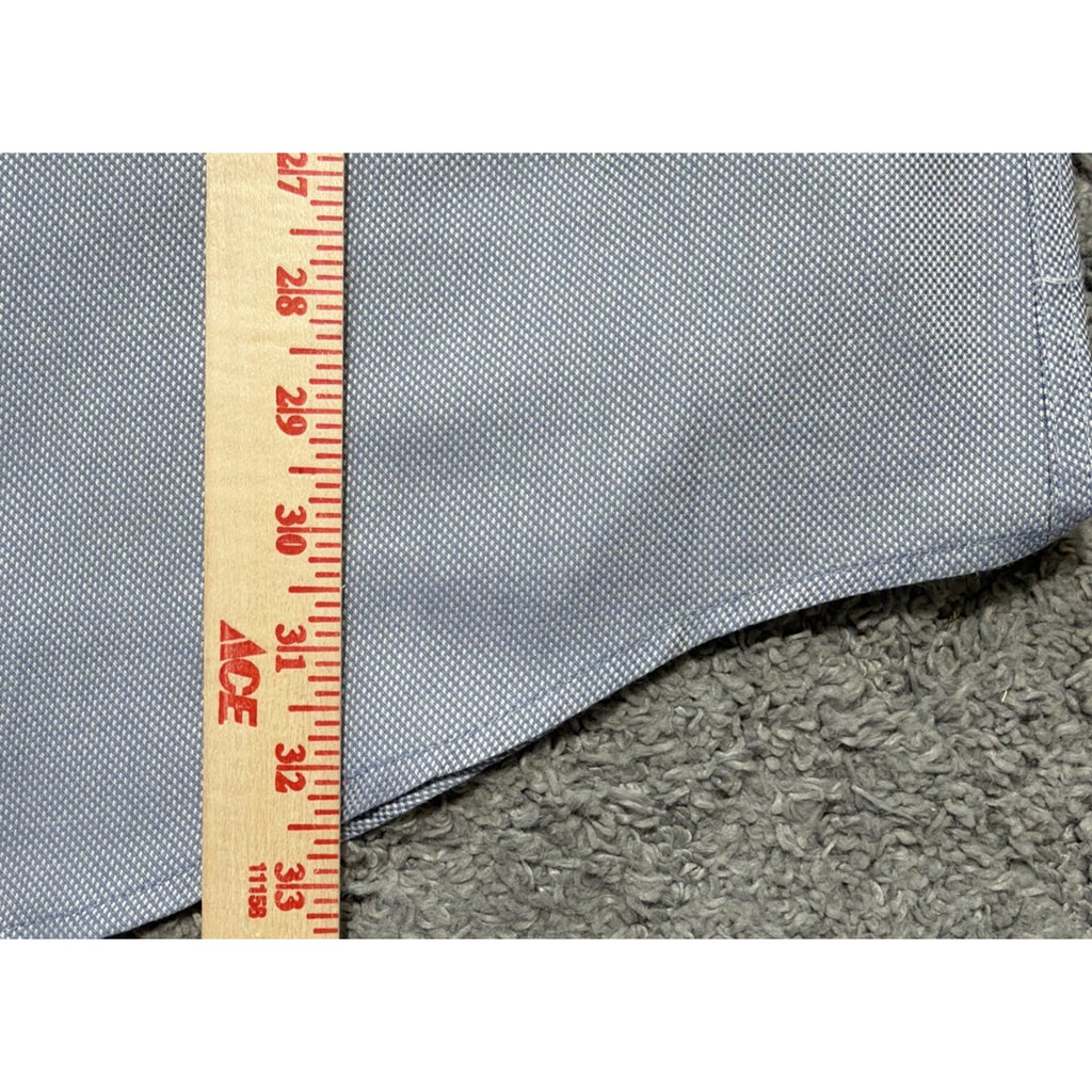 Steven Land Men’s 18.5 34/35 French Cuff Dress Shirt Blue White Contrast NWT
