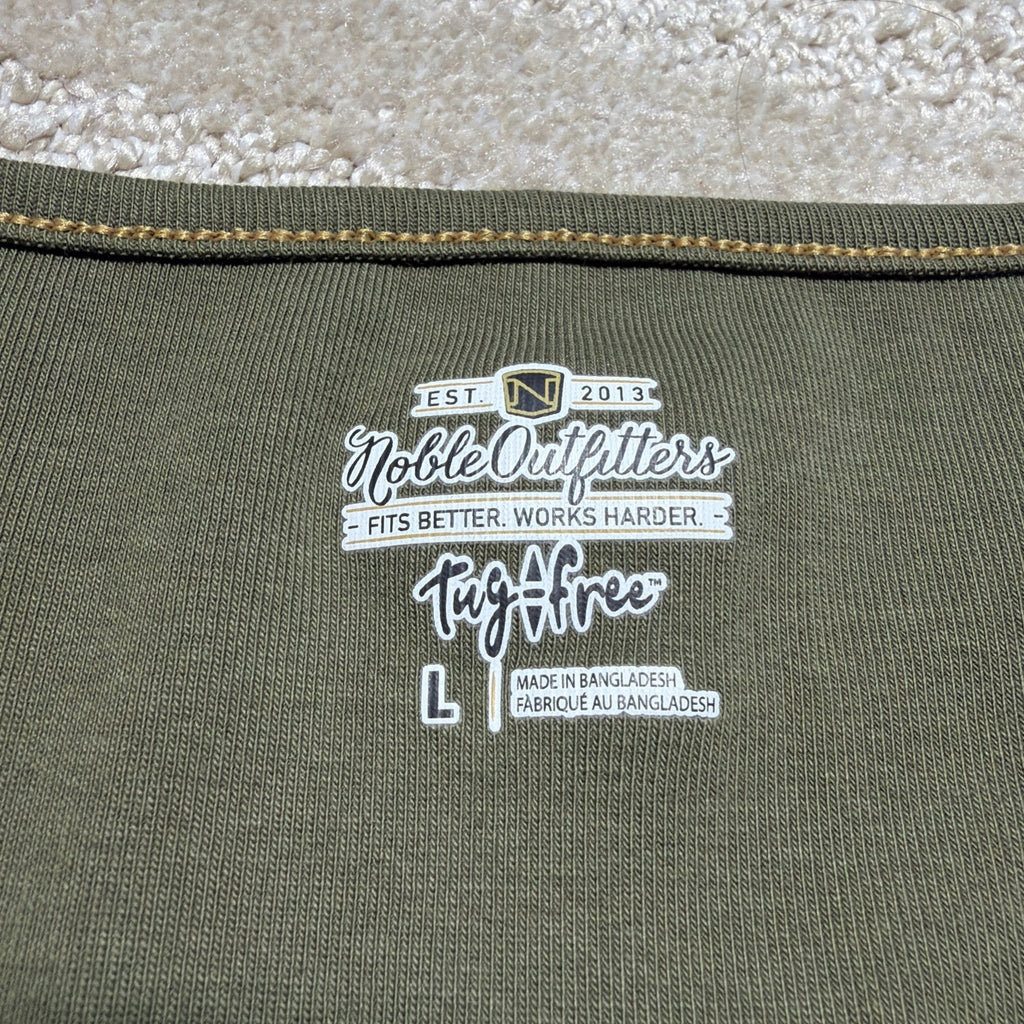 NWT Noble Outfitters Tank Top Women's Sz L Olive Tug Free Stretch