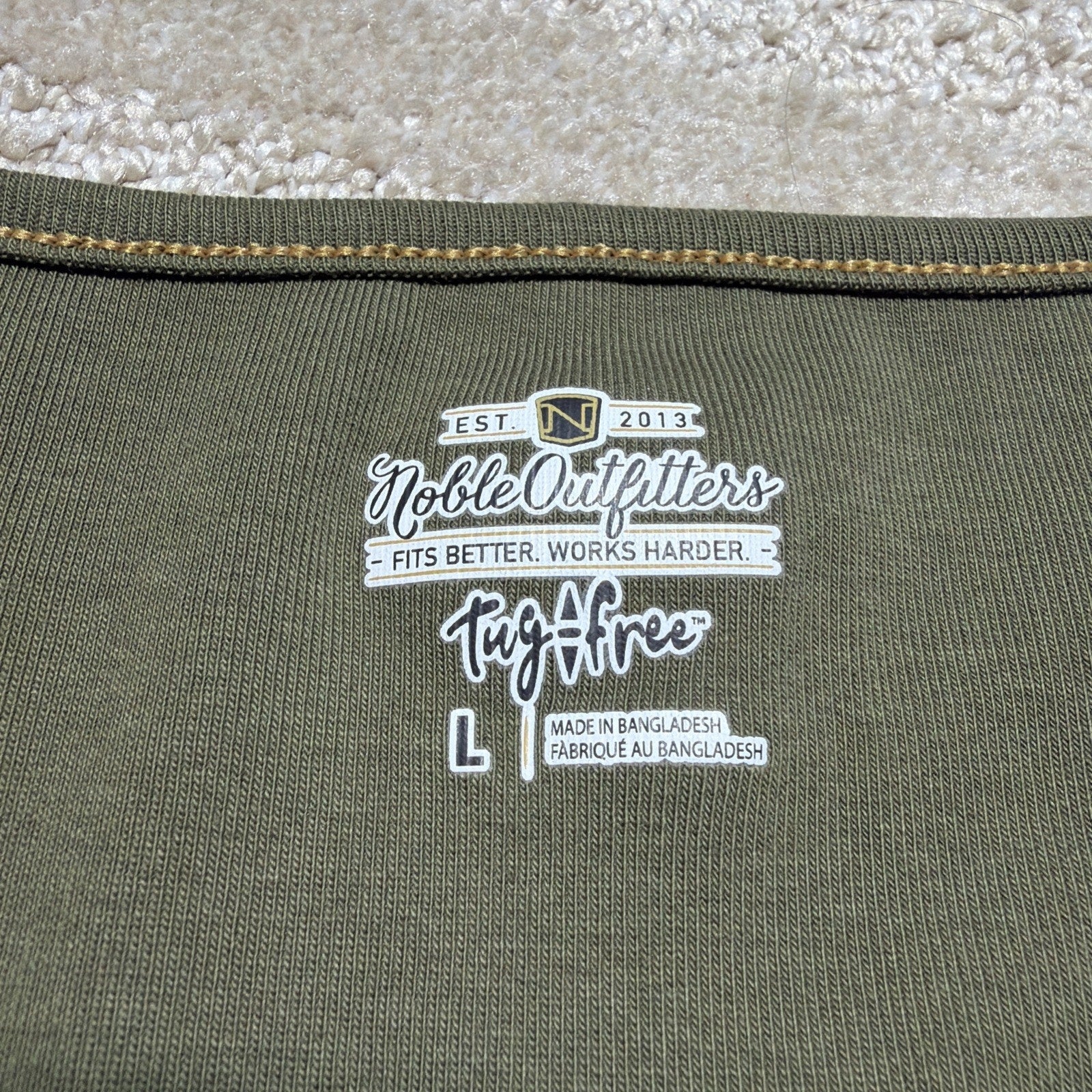 NWT Noble Outfitters Tank Top Women's Sz L Olive Tug Free Stretch