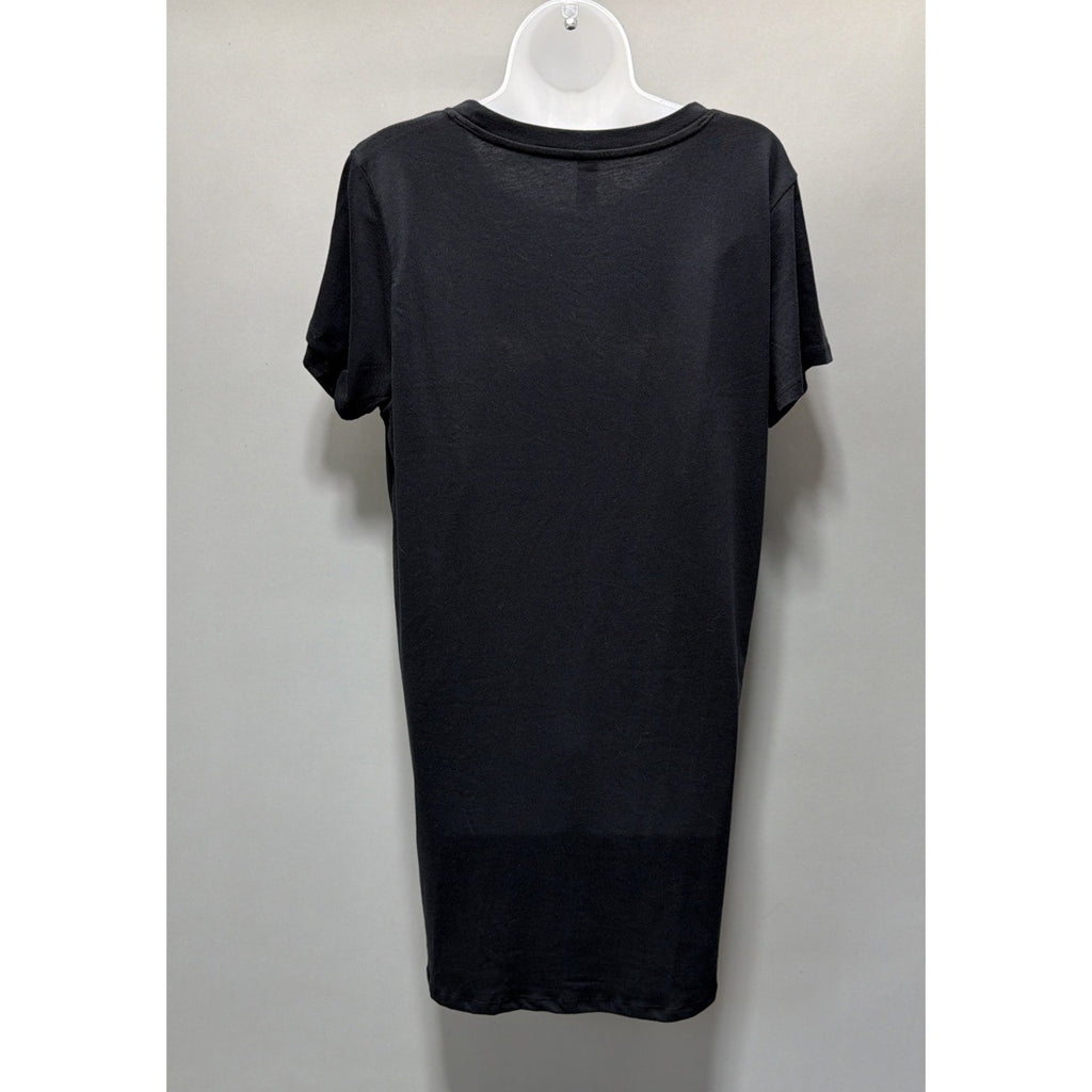 Bare Necessities Black and Gold Short Sleeve Tee Shirt Pajama Dress XL