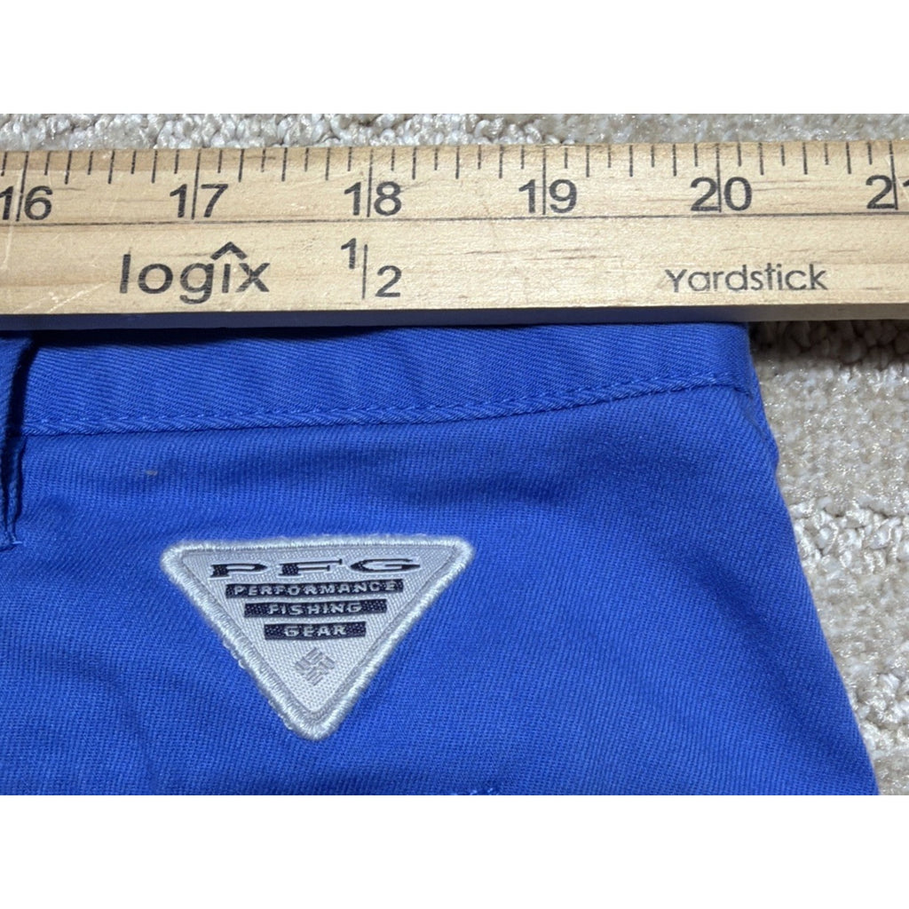 Columbia Shorts Mens PFG Performance Fishing Gear Blue Regular Fit 40x10”