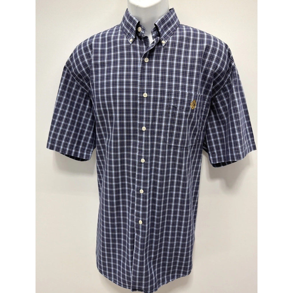 Lauren RALPH LAUREN Green Lable Men's Plaid Shirt Cotton L Blue Multicolor