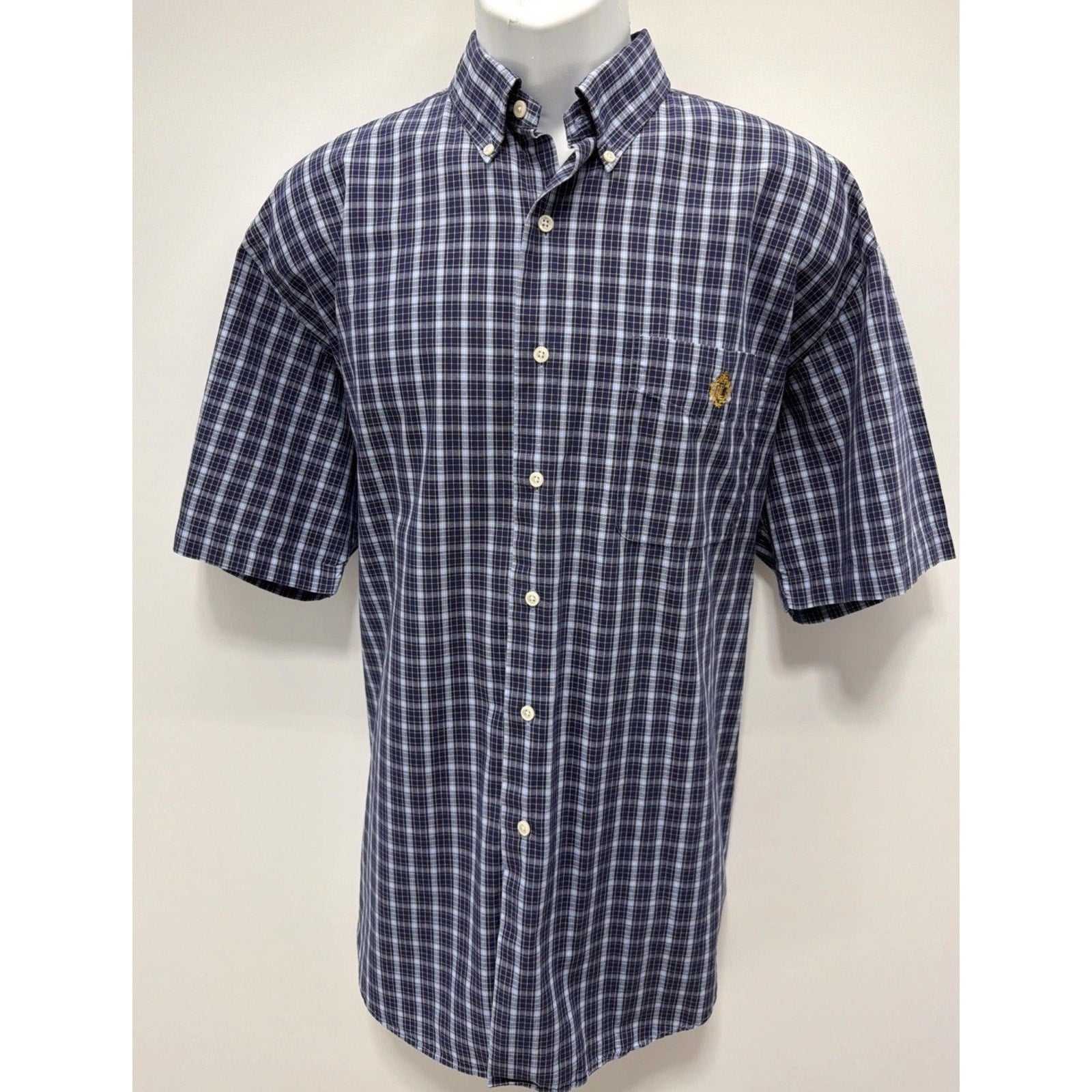 Lauren RALPH LAUREN Green Lable Men's Plaid Shirt Cotton L Blue Multicolor