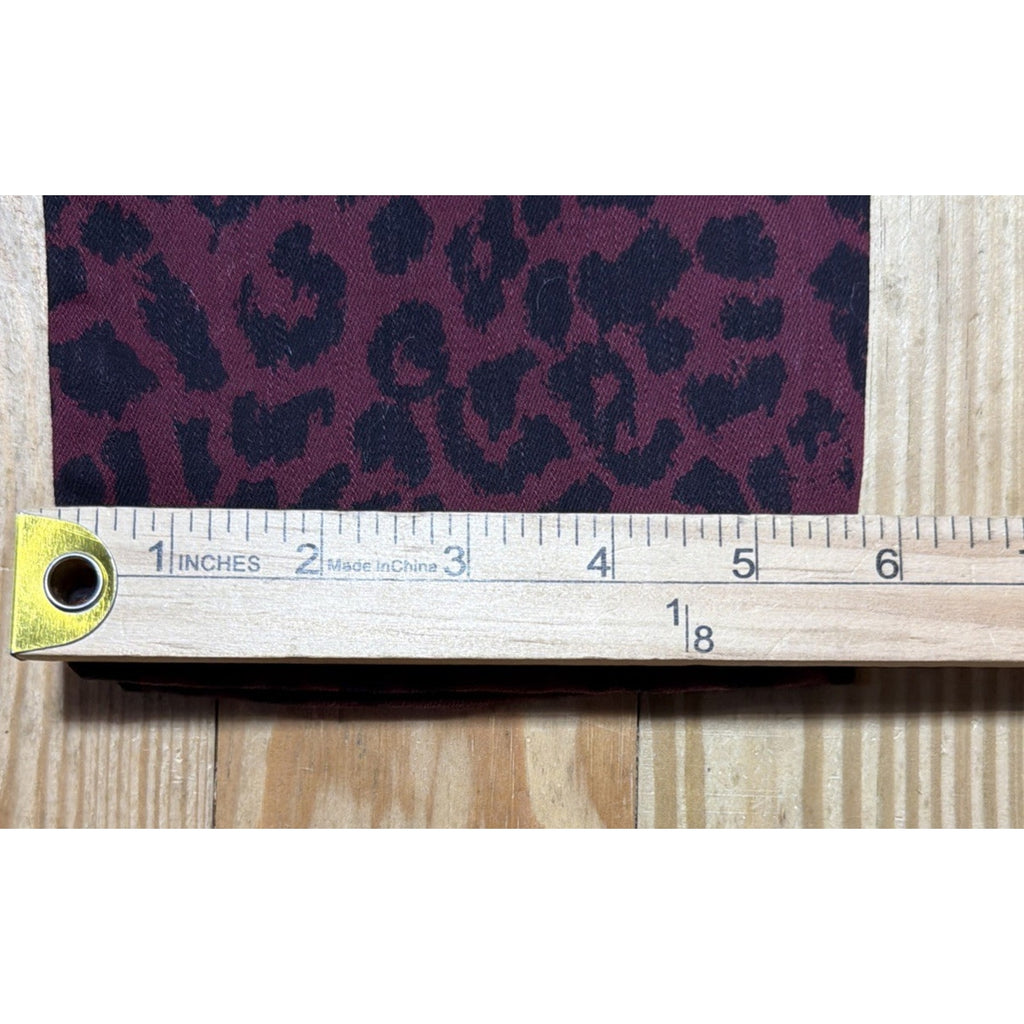 Social Standard By Sanctuary Women's 10 Ankle Skinny Burgundy Leopard Print Jean