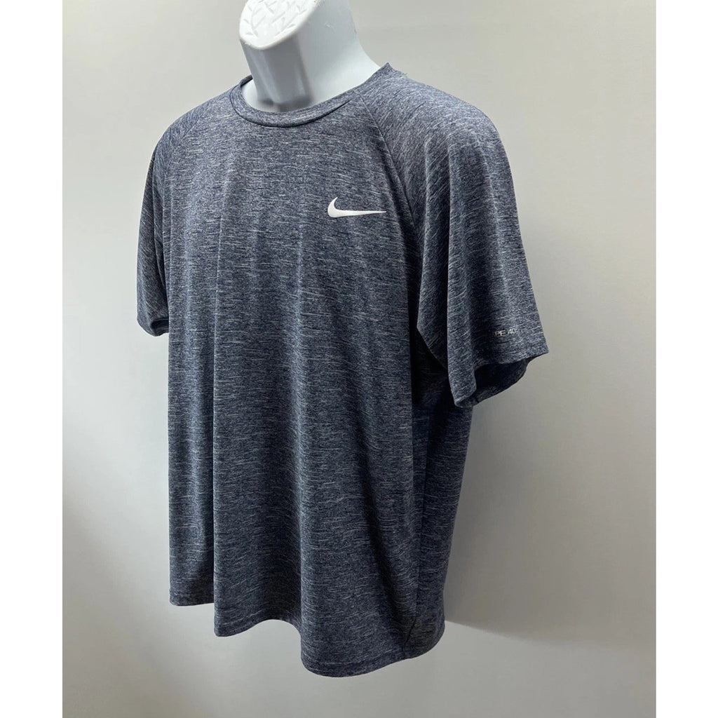 Nike Swim Blue Heather Short Sleeve UPF 40+ Shirt Men’s Size XL