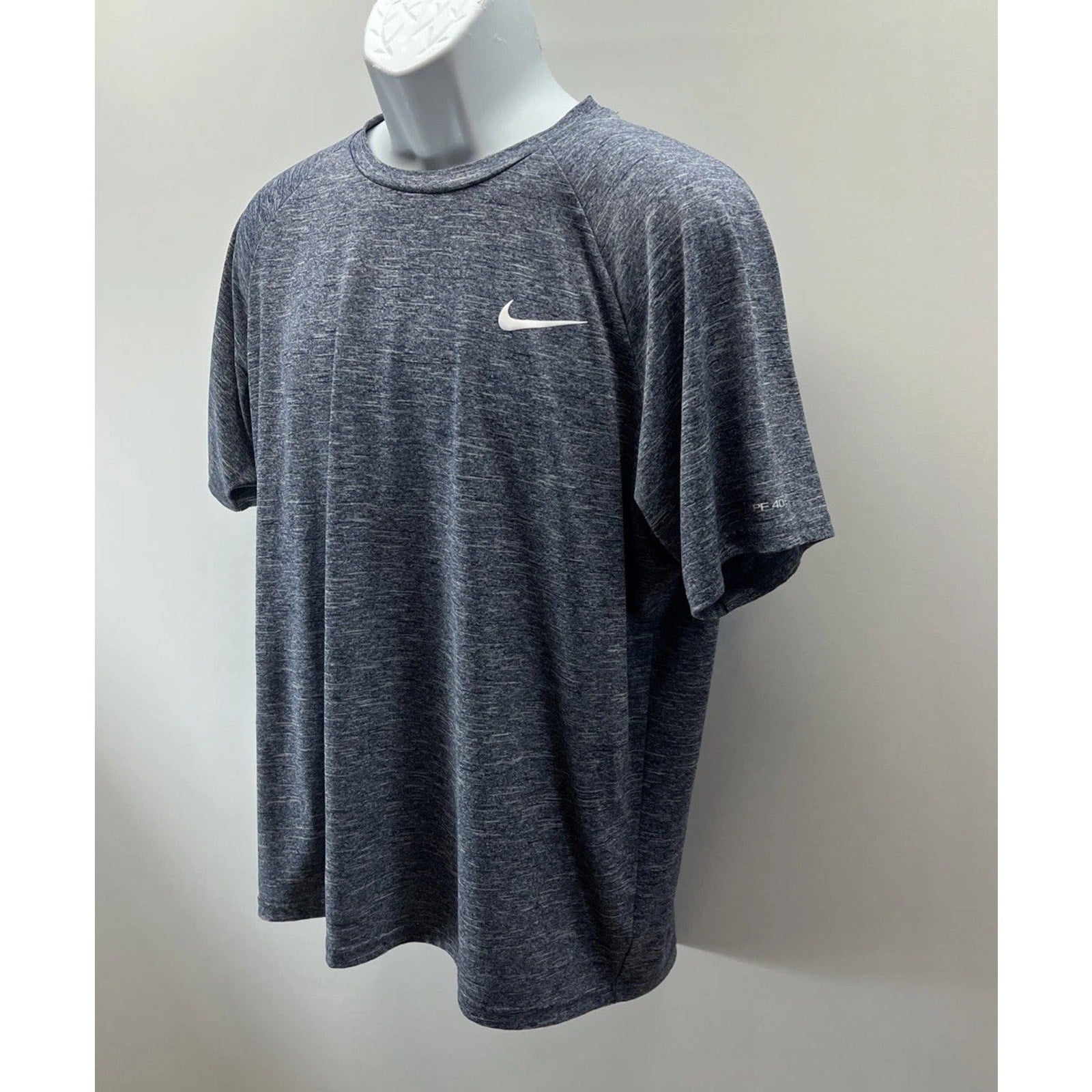 Nike Swim Blue Heather Short Sleeve UPF 40+ Shirt Men’s Size XL