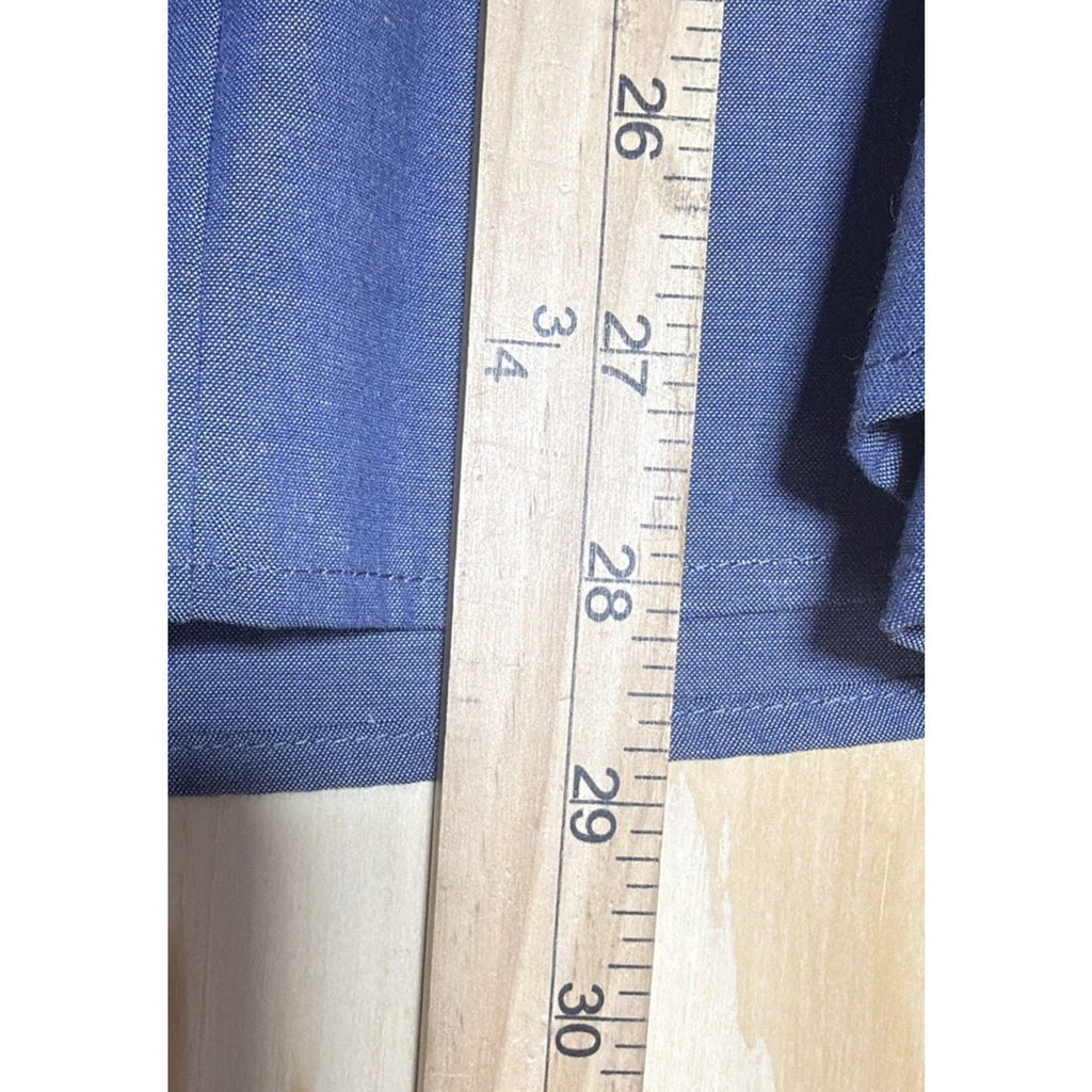 CJ Banks Wrinkle Resistant Button Up Tunic Shirt Womens Plus Size 2X Blue New