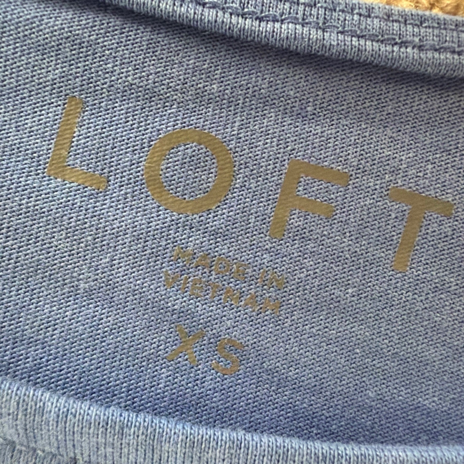 LOFT-Modern Wedge Tee-Size XS Blue