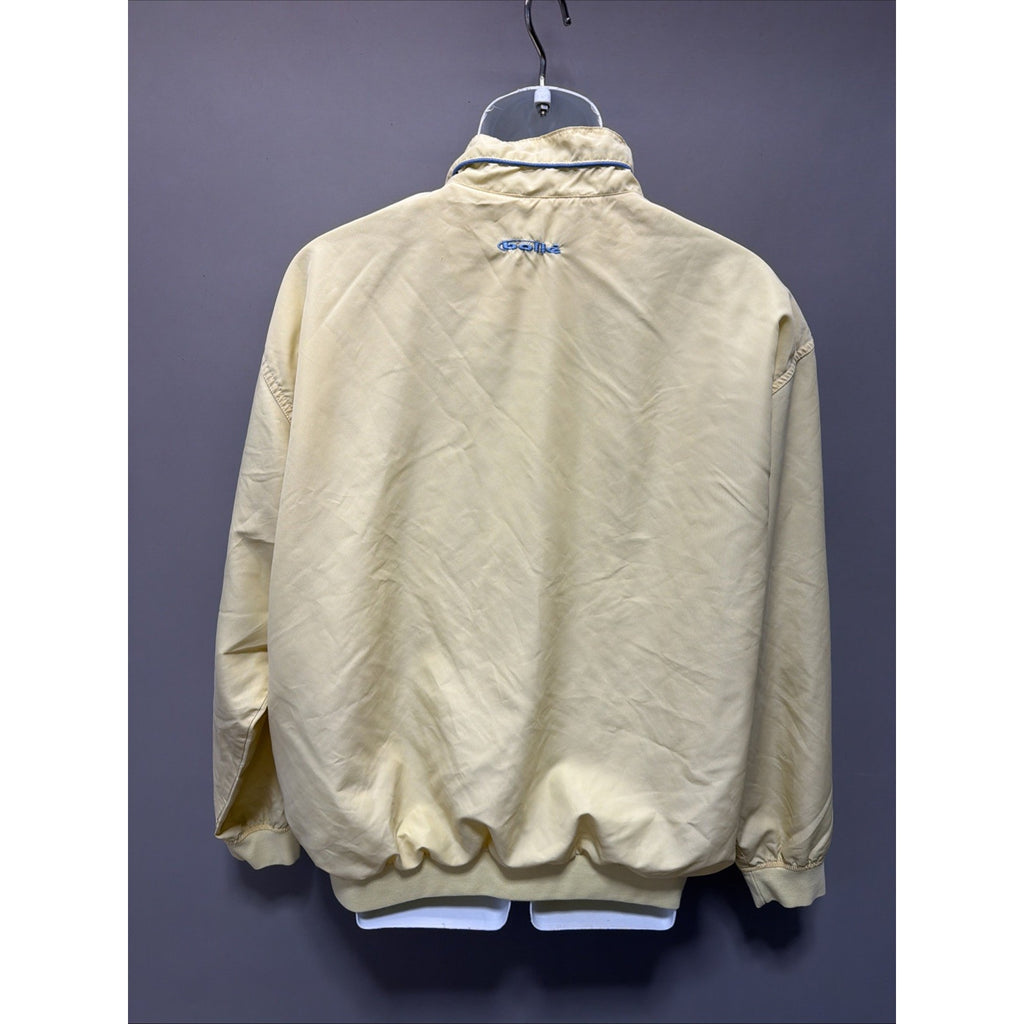 Bolle Golf Mens Yellow Lined Pullover 1/4 Zip Windbreaker Sz L