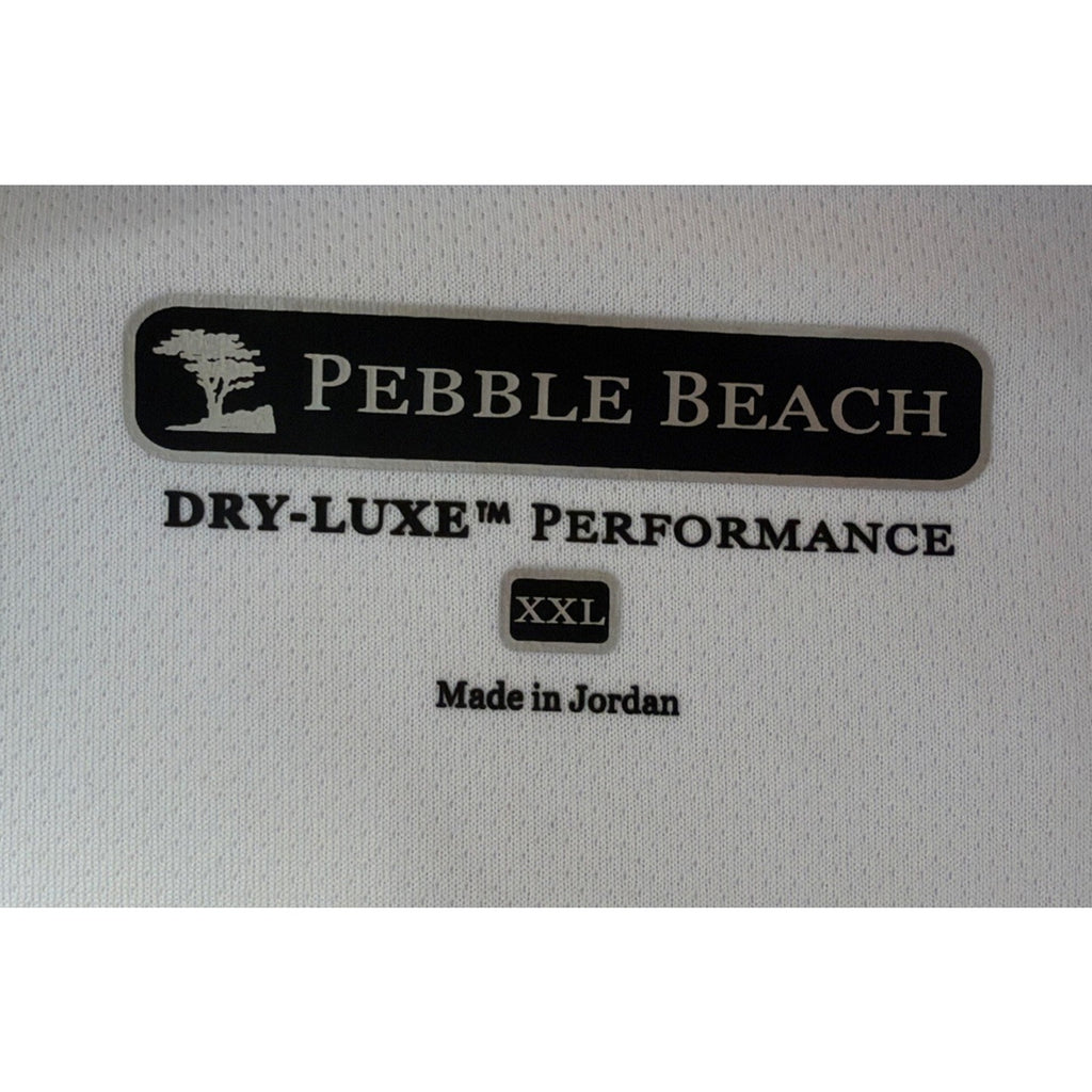 Pebble Beach Men’s XXL Dry Luxe Performance Polo BLUE /WHITE NWT