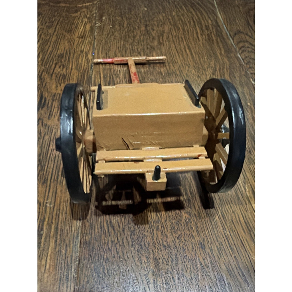 Miniature Artillery Limber Ammunition Wagon Metal Cannon Accessory Tan Black
