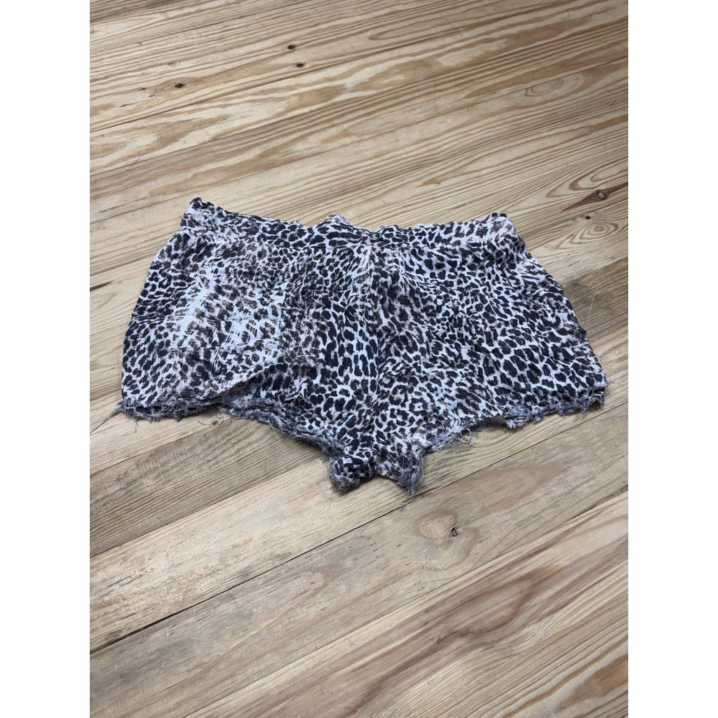 Rewash Cheetah Print Short Shorts Rayon Women’s Size X-Large Black Brown White